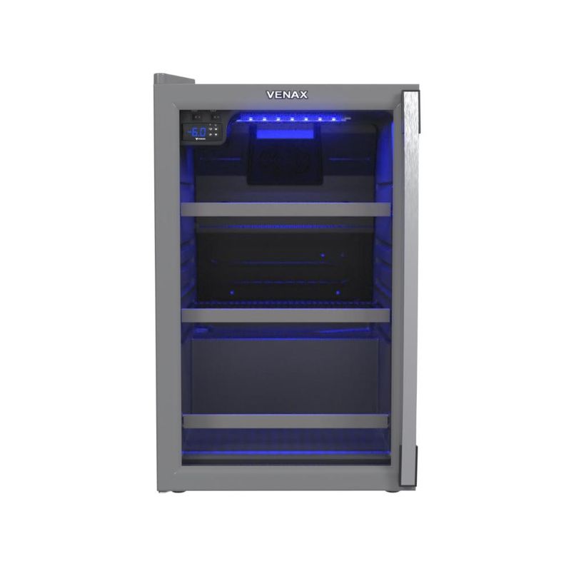 Geladeira/refrigerador 82 Litros 1 Portas Cinza Blue Light Invertida - Venax - 220v - Expvq100