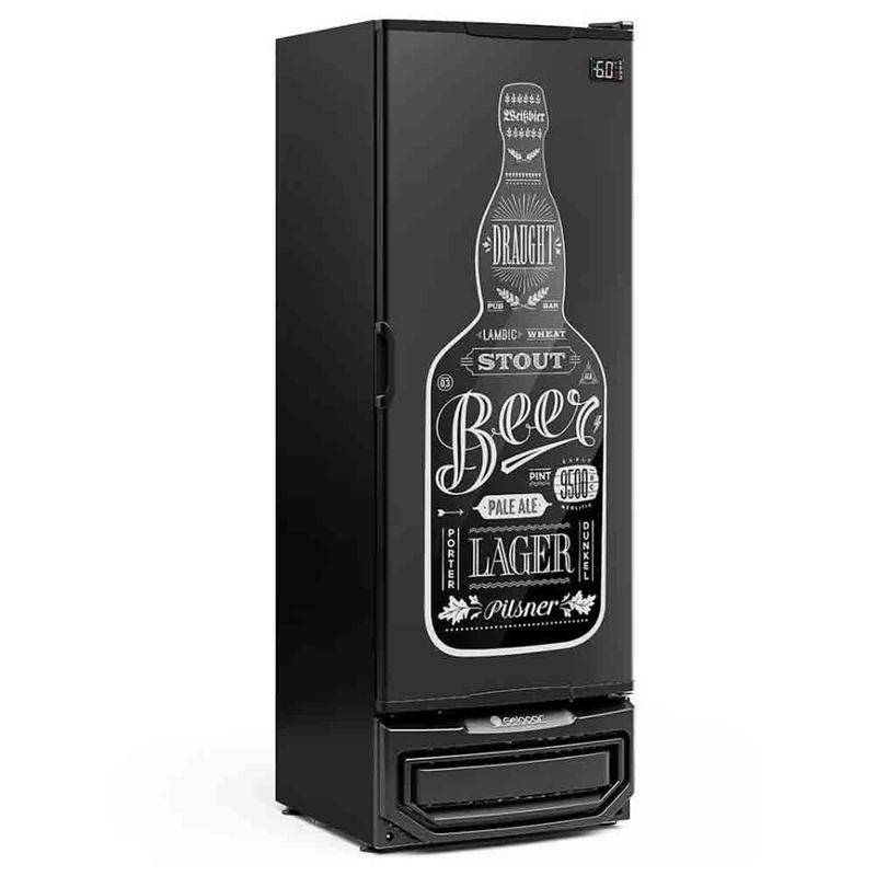 Geladeira/refrigerador 410 Litros 1 Portas Preto Beer - Gelopar - 110v - Grba-400pr