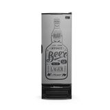 Cervejeira Gelopar 410 Litros 6 Caixas Porta Cega Adesivada Tipo Inox Preta Grba 400 Gw Ti 127v