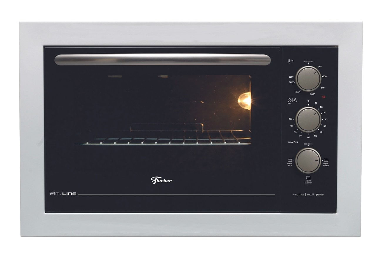 Forno Elétrico De Embutir Fischer 48 Litros Branco Fit Line 34493