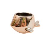 Vaso Decorativo Cachepot Baleia Cobre Rose Gold 7x13x11cm