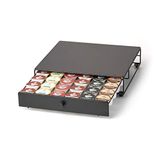 Gaveta De Cafeteira De Rolamento Nifty – Acabamento Preto, Compatível Com Copos K, Porta-pacotes De 36 Pods, Compacta Sob Gaveta De Armaz