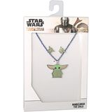 Disney Star Wars The Mandalorian The Child Fashion Stud Brincos e Conjunto de Colares, Licença Oficial