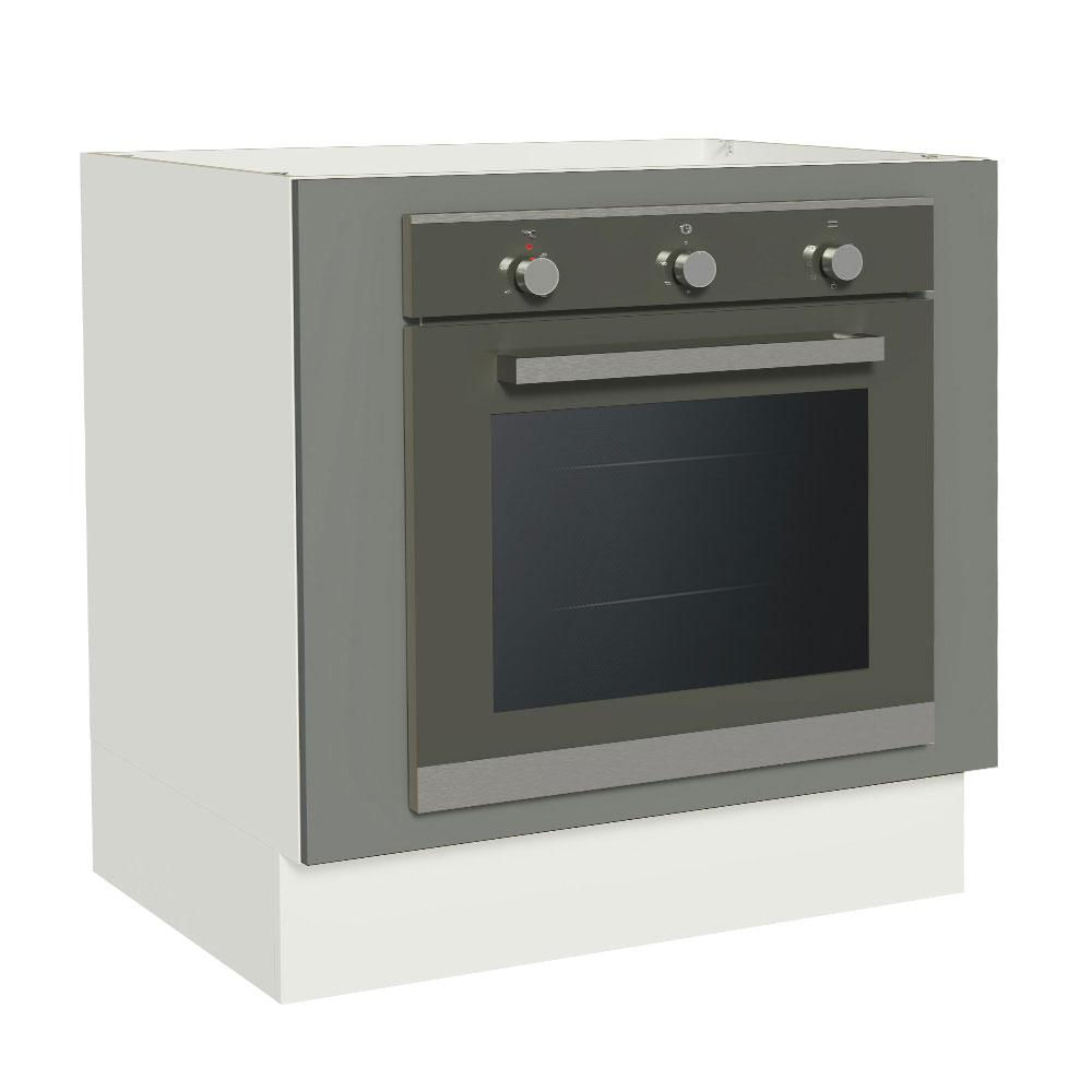 Balcão Para Forno De Embutir 80 X 60 Cm Sem Tampo Branco/cinza Agata Madesa