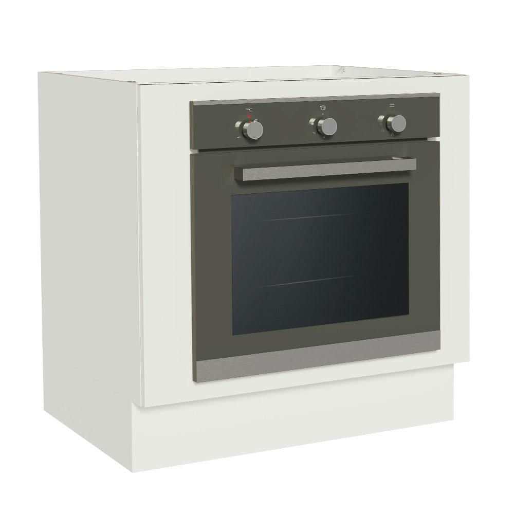 Balcão Para Forno De Embutir 80 X 60 Cm Sem Tampo Branco Agata, Glamy, Stella Madesa