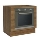 Balcão Para Forno De Embutir 80 X 60 Cm Sem Tampo Rustic Glamy, Stella Madesa