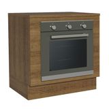 Balcão Para Forno De Embutir 80 X 60 Cm Com Tampo Rustic Glamy, Stella Madesa