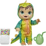 Baby Alive Dino Cuties Doll Stegosaurus Doll Accessories Drinks Wets Stegosaurus Dinosaur Toy For Kids Ages 3 Years And Up Brown Hair