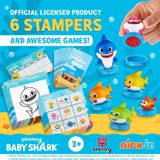 Baby Shark Jogo Personagem Bingo Cartões Colorir Stampers Jogar