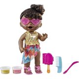 Baby Alive Sunshine Snacks Doll Eats And Poops Summer-themed Waterplay Baby Doll Ice Pop Mold Toy For Kids Ages 3 And Up Black Hair