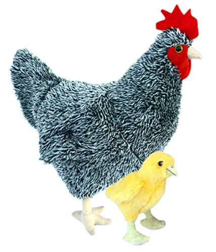 Adore 12 Standing Wynonna The Hen Chicken With Baby Chick Pelúcia Brinquedo Animal Recheado