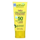 Baby Clear Mineral Protetor Solar Spf 50+ 3 Oz Por Alba Botanica
