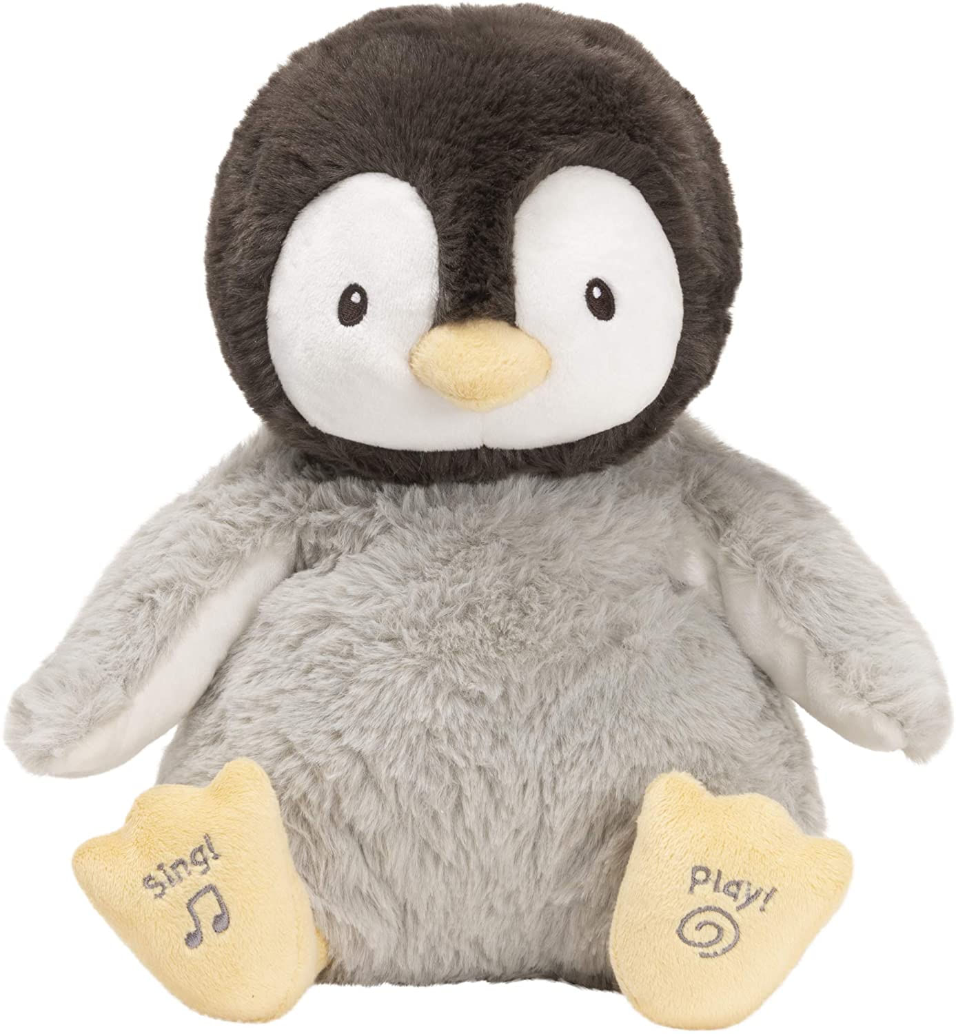 Gund Baby Animado Kissy The Penguin Stuffed Animal Pelúcia, Preto/branco/cinza, 12