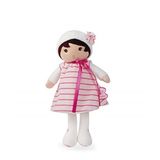 Kaloo Tendresse Minha Primeira Boneca De Tecido Rose K 10 Figura Macia De Pelúcia Em Vestido Listrado Rosa E Arco Combinando Com Máquina