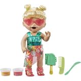 Baby Alive Sunshine Snacks Doll Eats And Poops Summer-themed Waterplay Baby Doll Ice Pop Mold Toy For Kids Ages 3 And Up Blonde Hair