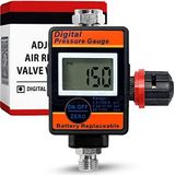 Regulador De Pressão Do Compressor De Ar Le Lematec, Medidor De Pressão Do Compressor De Ar Com Válvula De Ajuste De Bloqueio. Regulador