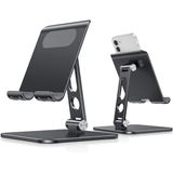 Suporte de suporte de suporte de tablet ajustável atualizado - Suporte de suporte de suporte do iPad OMOTON com base mais pesada, doca de tablet dobr
