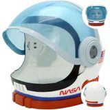 Capacete de Astronauta, Traje de Astronauta para Crianças, Capacete Espacial com Viseira Móvel Azul, Fantasia de Festa de Halloween, Vestido de Sala