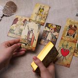 Cartas De Tarot, 78 Baralho De Tarot Com Bordas De Ouro, Tarô Original