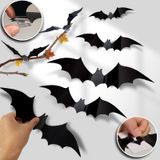 Decoração De Parede De Halloween Bats 60 Unidades