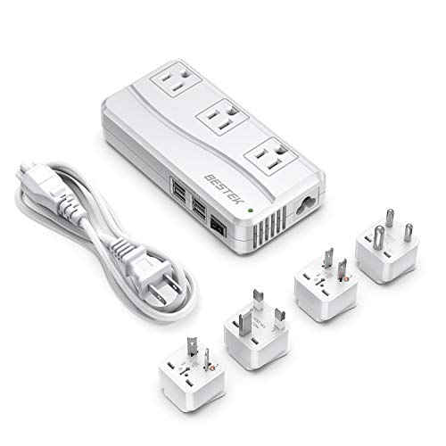 Adaptador De Viagem Universal Bestek, Adaptador De Tomada Mundial 220v A Conversor De Tensão De 110v Com Carregamento Usb De 4 Portas E Ada