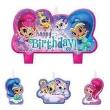 Velas De Aniversário Shimmer E Shine - Conjunto De 4