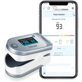 Oxímetro De Pulso Digital Beurer Bluetooth, Saturação De Oxigênio No Sangue E Monitor De Taxa De Pulso Com Acessórios, 1 Contagem