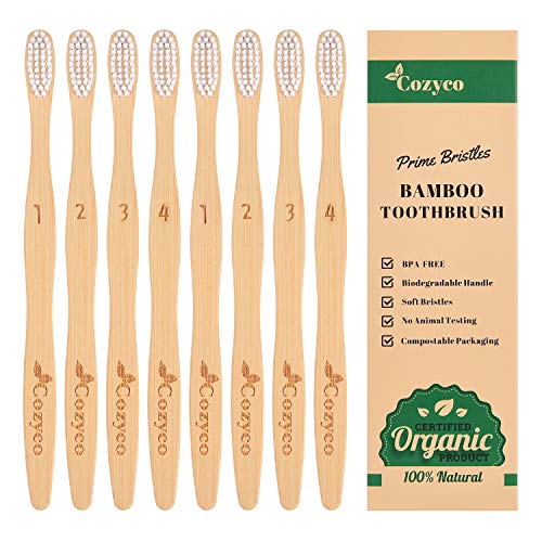 Escovas De Dentes De Bambu Natural Cozyco, Compostáveis E Biodeg