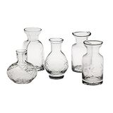 Art &amp; Artifact Vasos De Flores Conjunto De 5 Pequenos Vasos De Vidro Para Flores, Jeweltone Ou Vasos De Vidro Claro - Claro