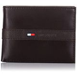 Tommy Hilfiger Carteira De Couro Masculino - Fino Elegante Casual Bifold Com 6 Bolsos De Cartão De Crédito E Janela De Identificação Removív