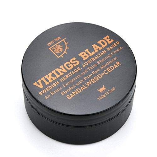 Vikings Blade Creme De Barbear De Espuma De Luxo, Sândalo &amp; Cedro Vermelho Ocidental, Base Surfactante