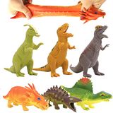 Brinquedo De Dinossauro, Conjunto De Dinossauro De Borracha De 8 Polegadas (6 Pacote), Super Alonga Material Tpr Com Gift Bag, Valefortoy Re