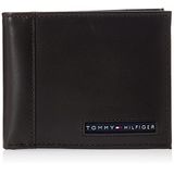 Tommy Hilfiger Carteira De Couro Masculino - Fino Elegante Casual Bifold Com 6 Bolsos De Cartão De Crédito E Janela De Identificação Removív