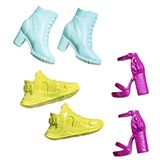 Barbie Fashion Shoes - Pacote De 5 Pares De Sapatos ~ Yello