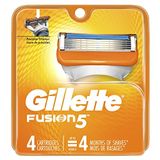 Gillette Fusion5 Lâminas De Barbear Masculinas, 4 Recargas De Lâminas
