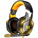 Versiontech. Headset Gamer G2000 Fones De Ouvido Surround Stereo Gaming Com Microfone De Cancelamento De Ruído Luzes Led E Earmuffs De Mem