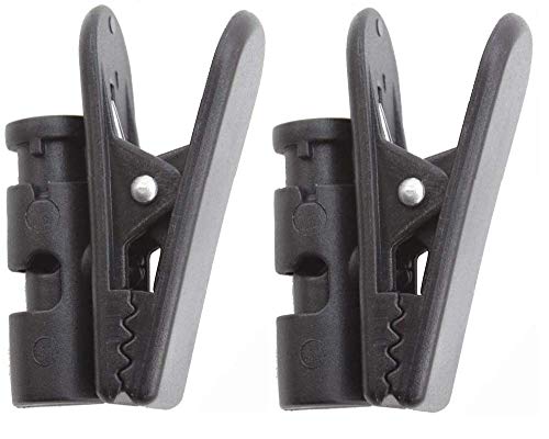 Ecs Cable Clips Para Fio De Fone De Ouvido - 2 Peças, Fone De Ouvido Preto