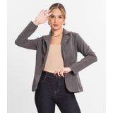 Blazer Feminino De Alfaiataria Misso Cinza G