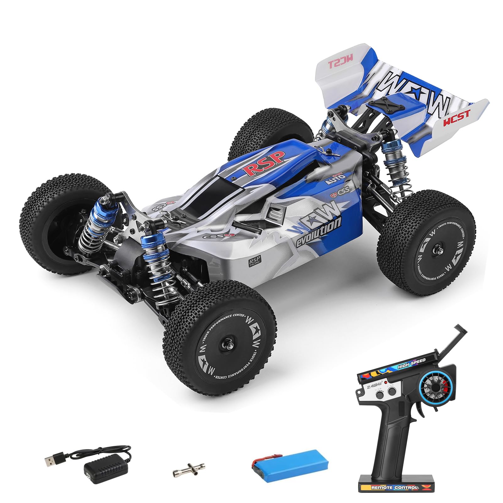 Carro De Controle Remoto Goolrc Wltoys 144011 1:14 Scale 65km/h