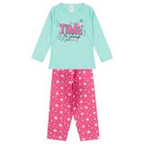 Pijama Infantil Menina Manga Longa Select Verde 6