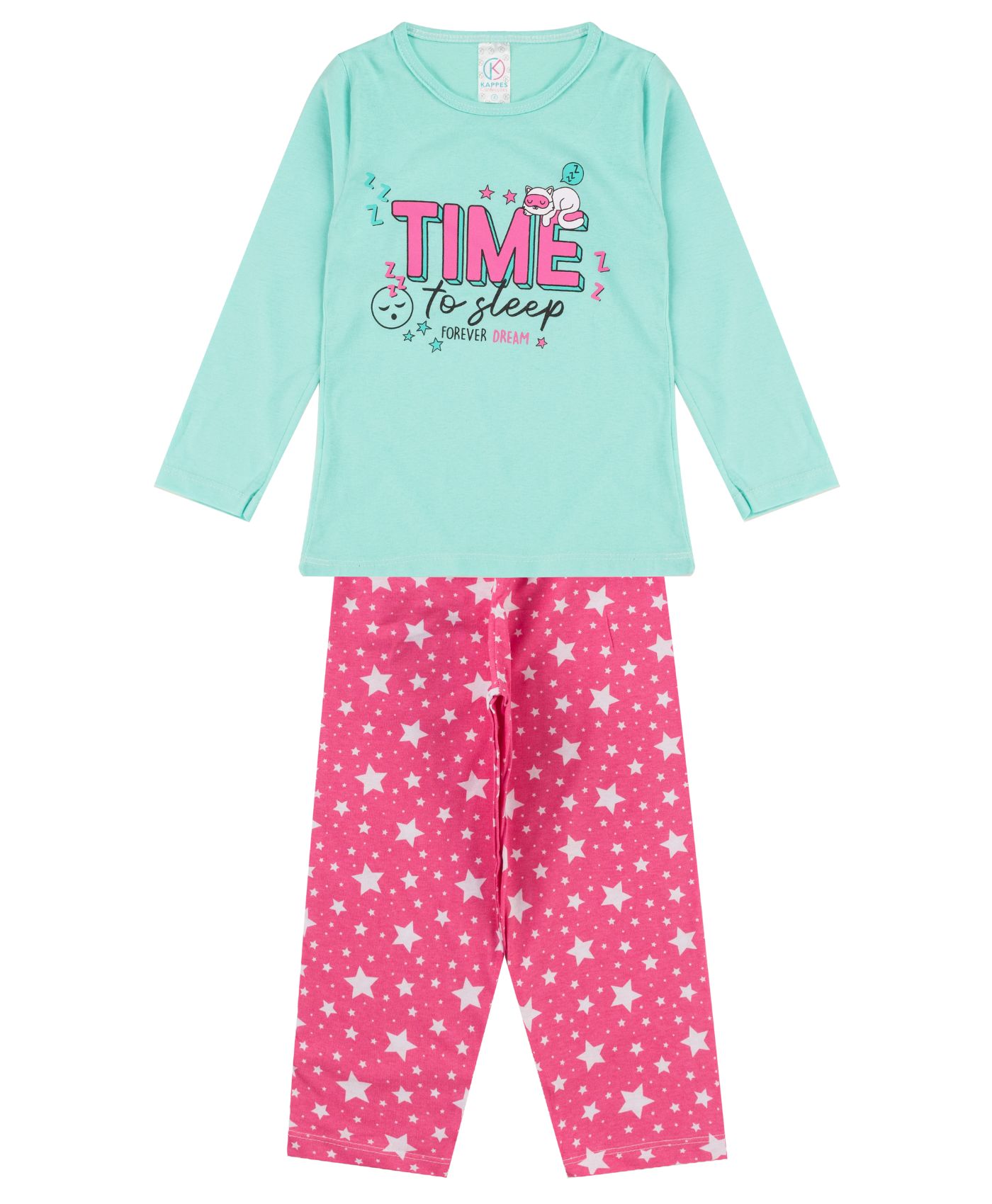 Pijama Infantil Menina Manga Longa Select Verde 6