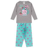 Pijama Infantil Menina Manga Longa Select Cinza 6