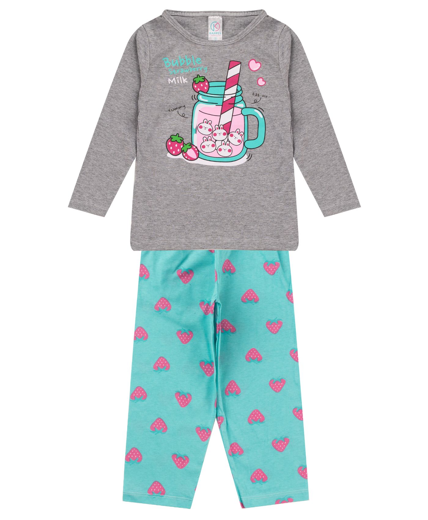 Pijama Infantil Menina Manga Longa Select Cinza 6