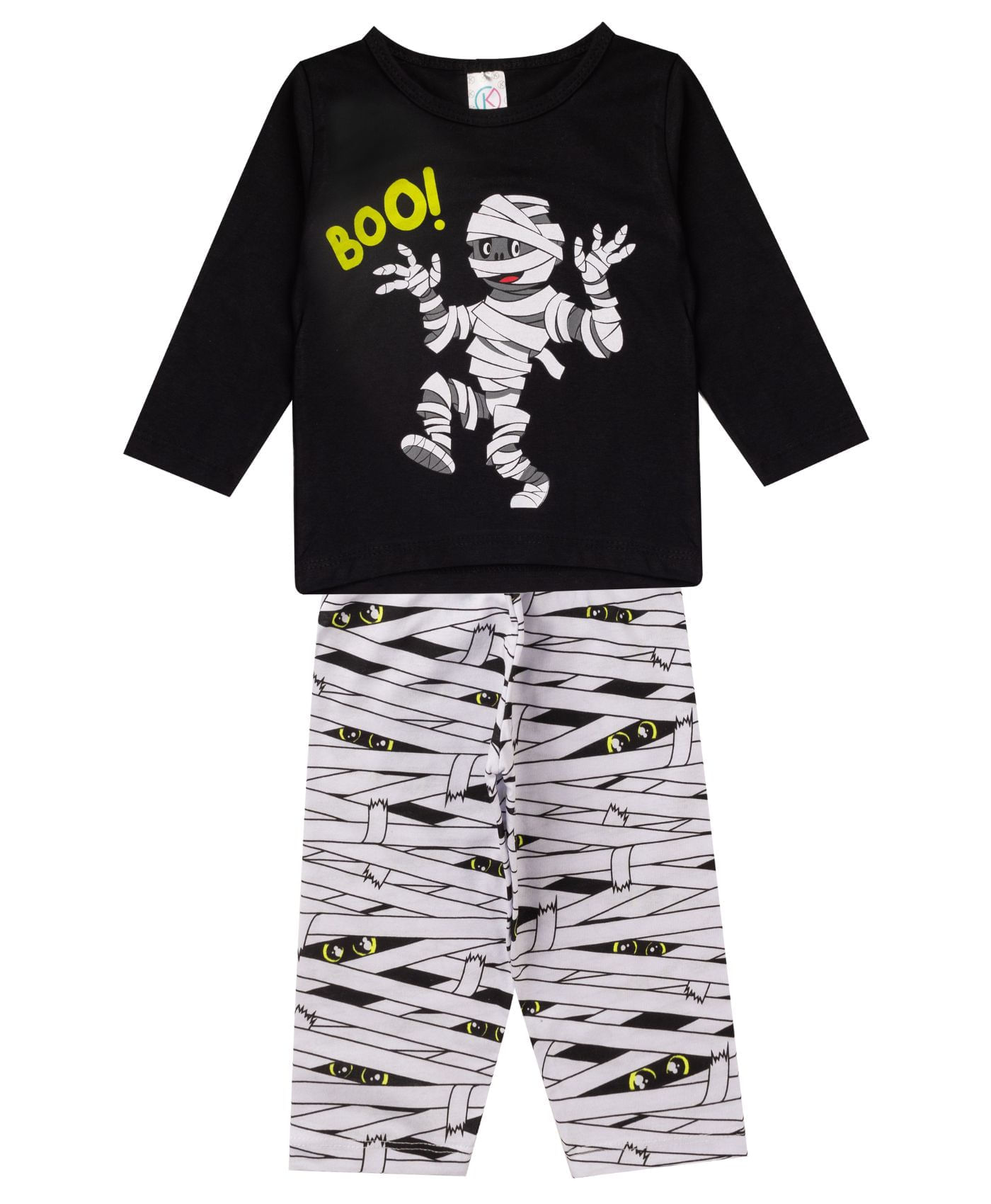 Pijama Infantil Menino Manga Longa Select Preto 4