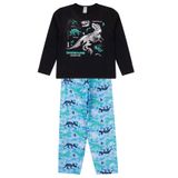 Pijama Infantil Menino Manga Longa Select Preto 10