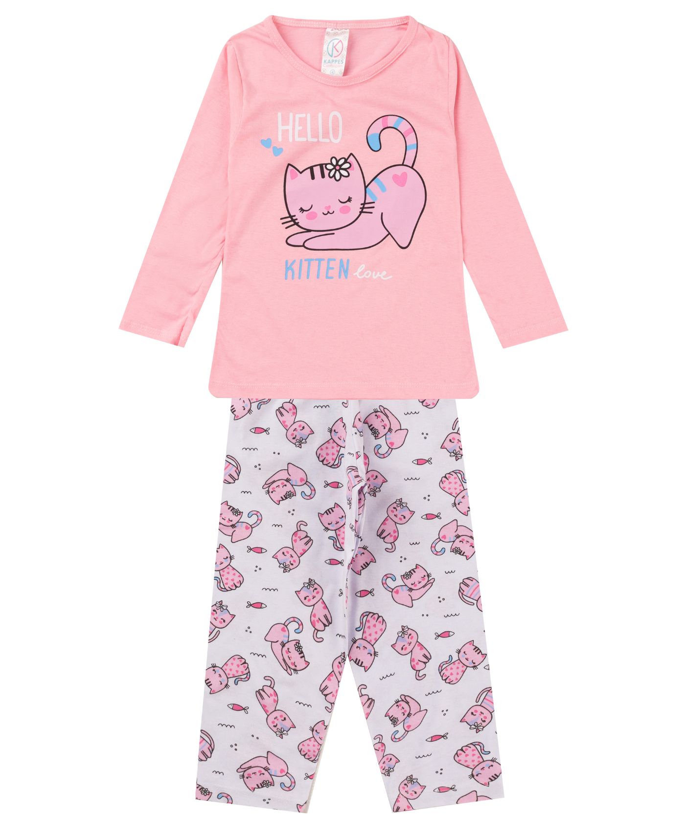 Pijama Infantil Menina Manga Longa Select Rosa 4