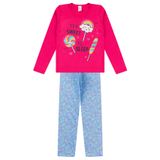 Pijama Infantil Menina Manga Longa Kappes Rosa 10