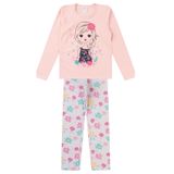 Pijama Infantil Menina Manga Longa Kappes Rosa 10