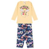 Pijama Infantil Menina Manga Longa Select Amarelo 6