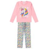 Pijama Infantil Menina Manga Longa Kappes Rosa 14